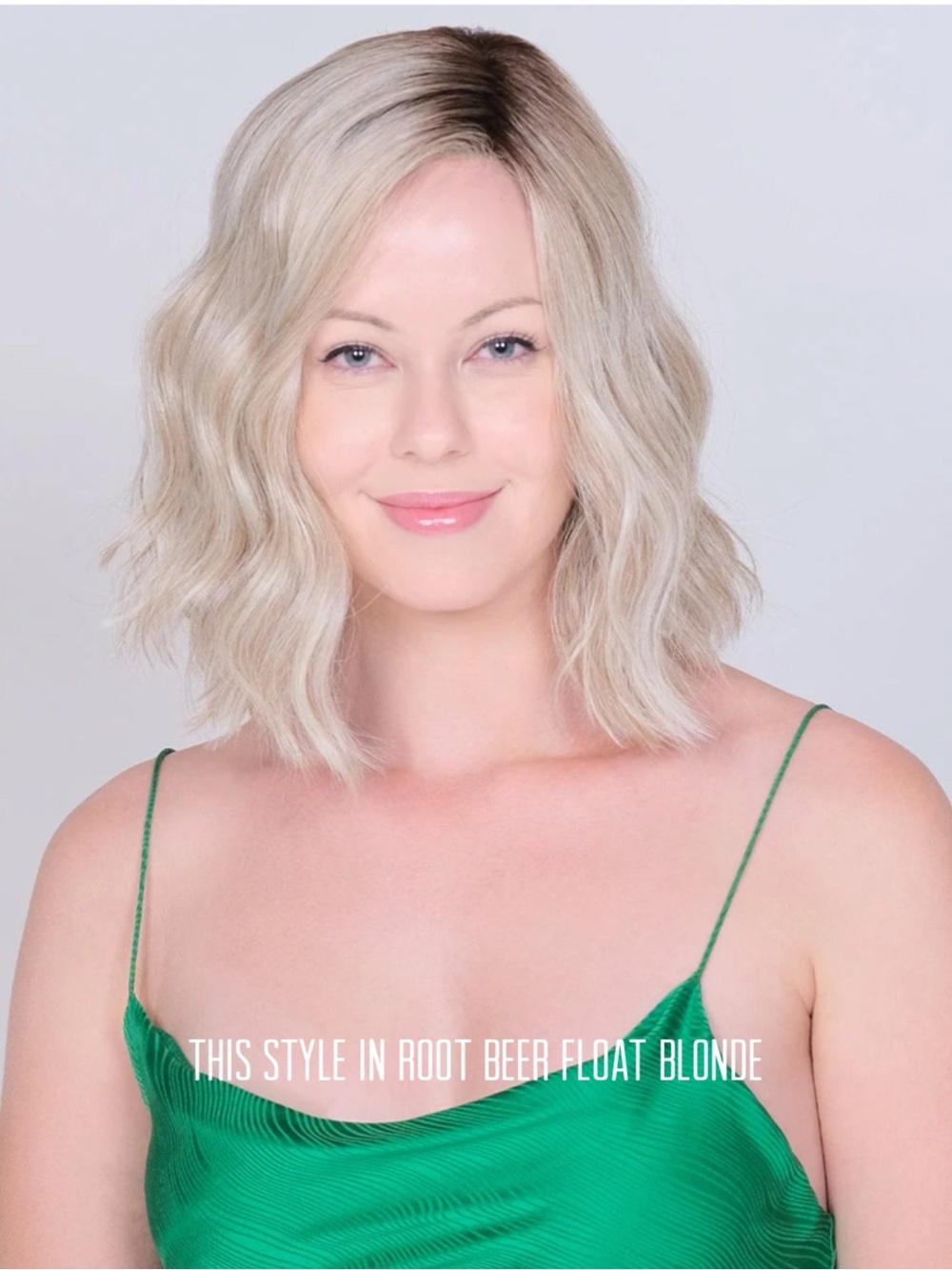 Califia wig by Belle Tress in Root Beer Float Blonde beachy wave lace front wig